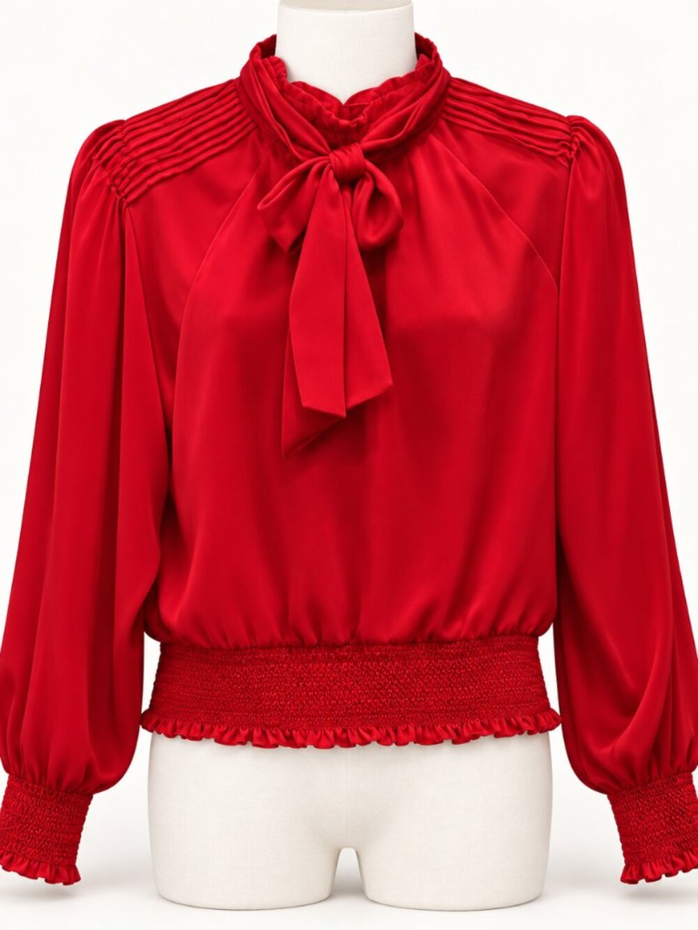 bebe Scarlet Blouse with Elegant Bow